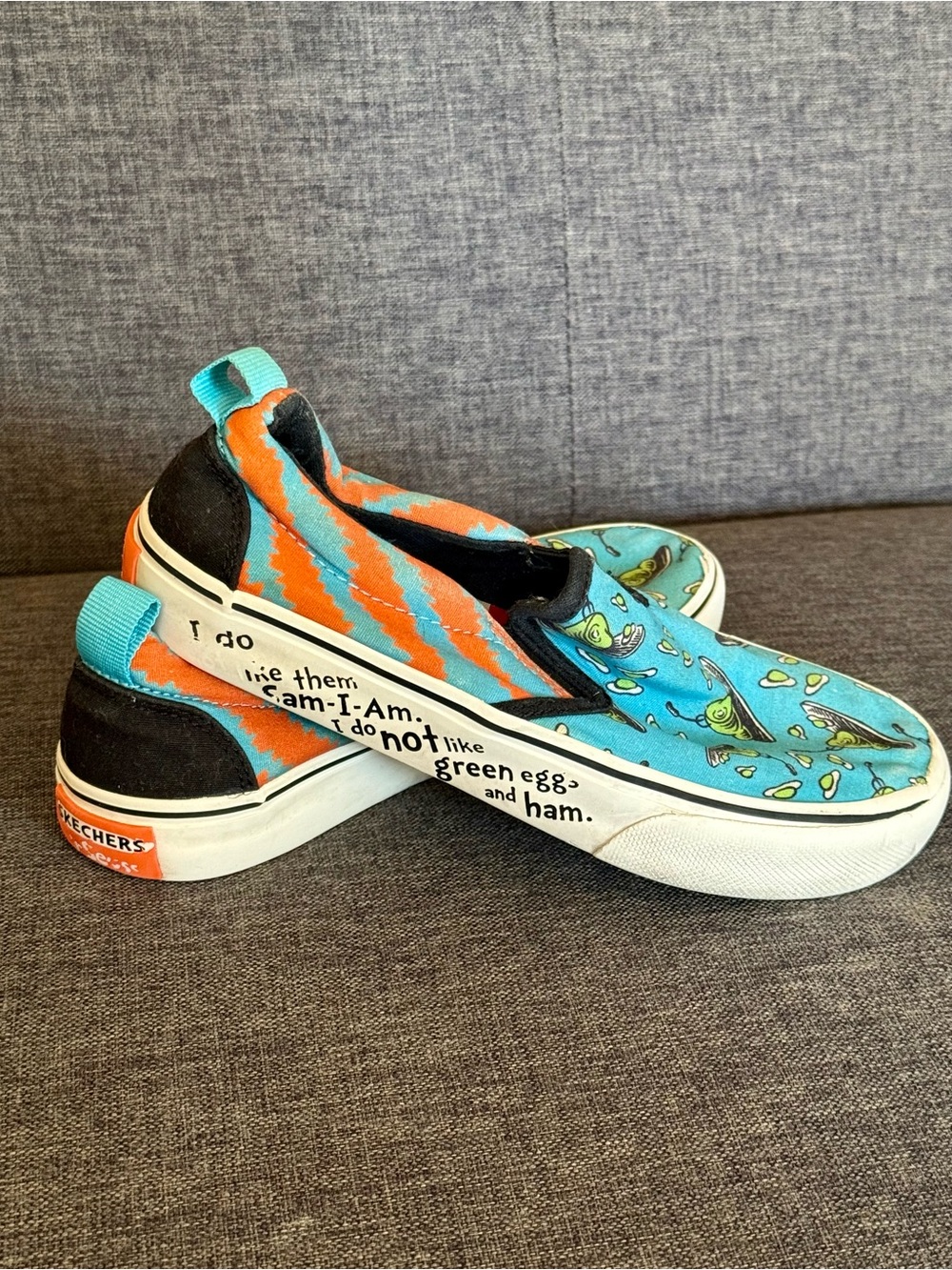Skechers Kids Slip-On Sneakers Dr. Seuss with Green Eggs and Ham